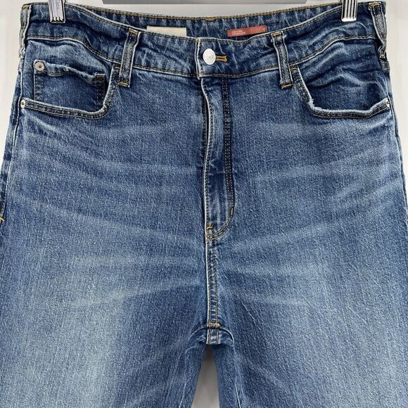 Anthropologie Pilcro The Vintage Straight Jeans Raw Hem‎ Blue Women’s Size 32 - Picture 3 of 11